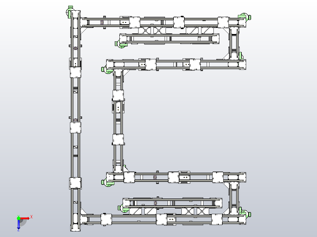 非标-C型输送装配线俯视图