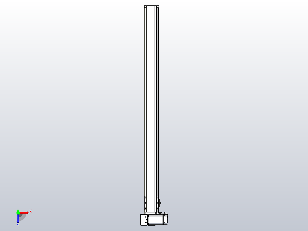皮带直线轴半封闭可选导轨TPA-HNB-85S-90-L1050-LU-C-P20-N3俯视图