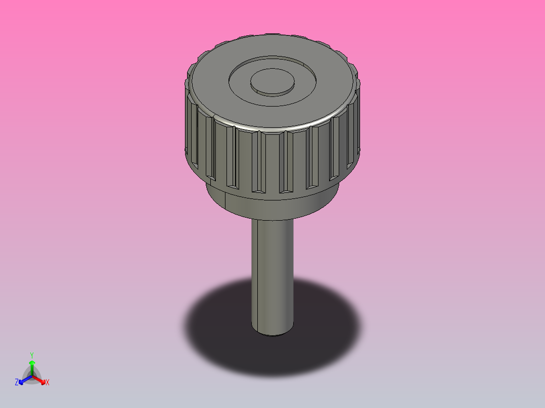 MISUMI小型直纹把手小型旋钮NBM6-25-25正等轴测图