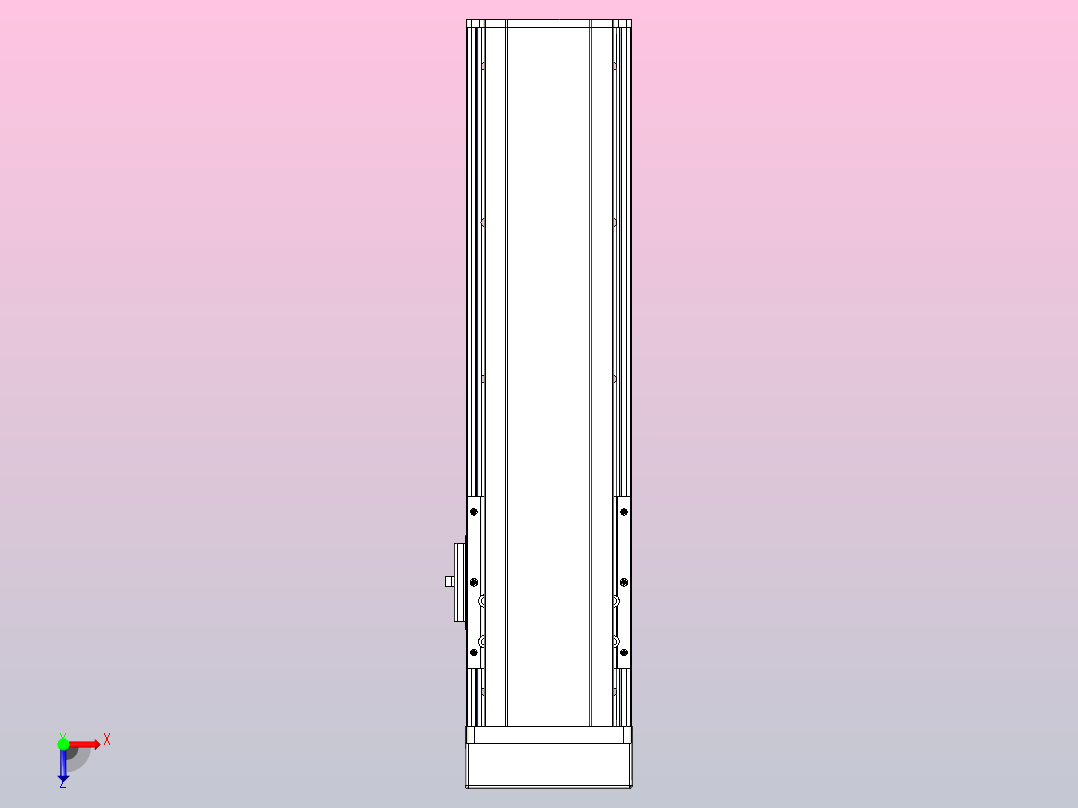 日规模组半封闭丝杆TPA-HNR-105D-1610C-L250-MP-Y-P40-N3俯视图