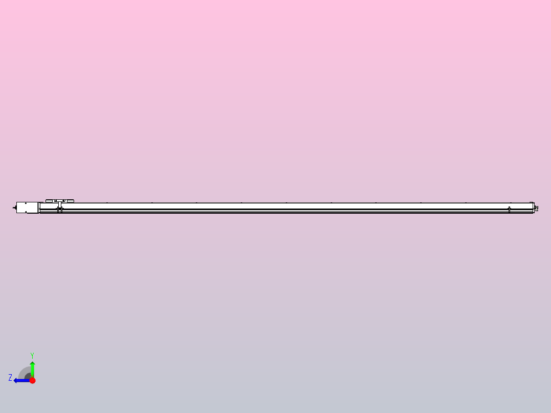 SCM14-3000-R滚珠花健、支撑座、滚珠丝杠、交叉导轨、直线模组右视图