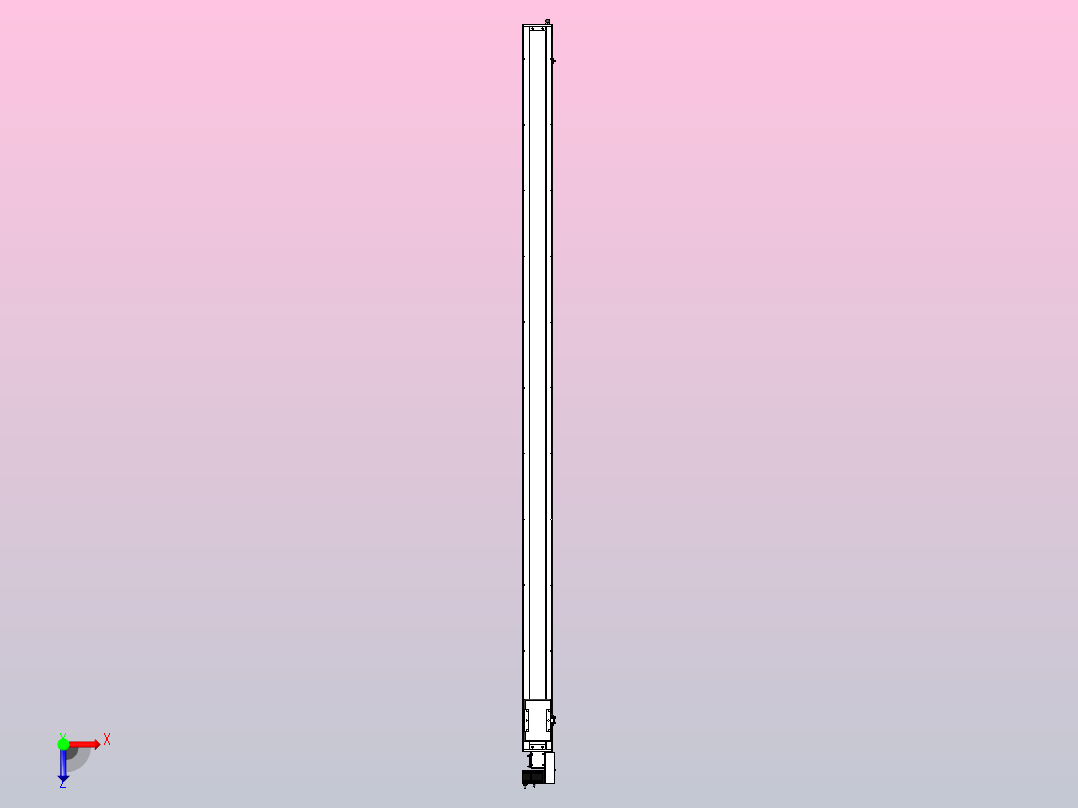 SCM14-3000-R滚珠花健、支撑座、滚珠丝杠、交叉导轨、直线模组俯视图