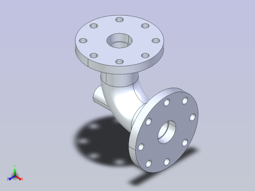 参数化设计的法兰弯头