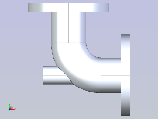 参数化设计的法兰弯头前视缩略图