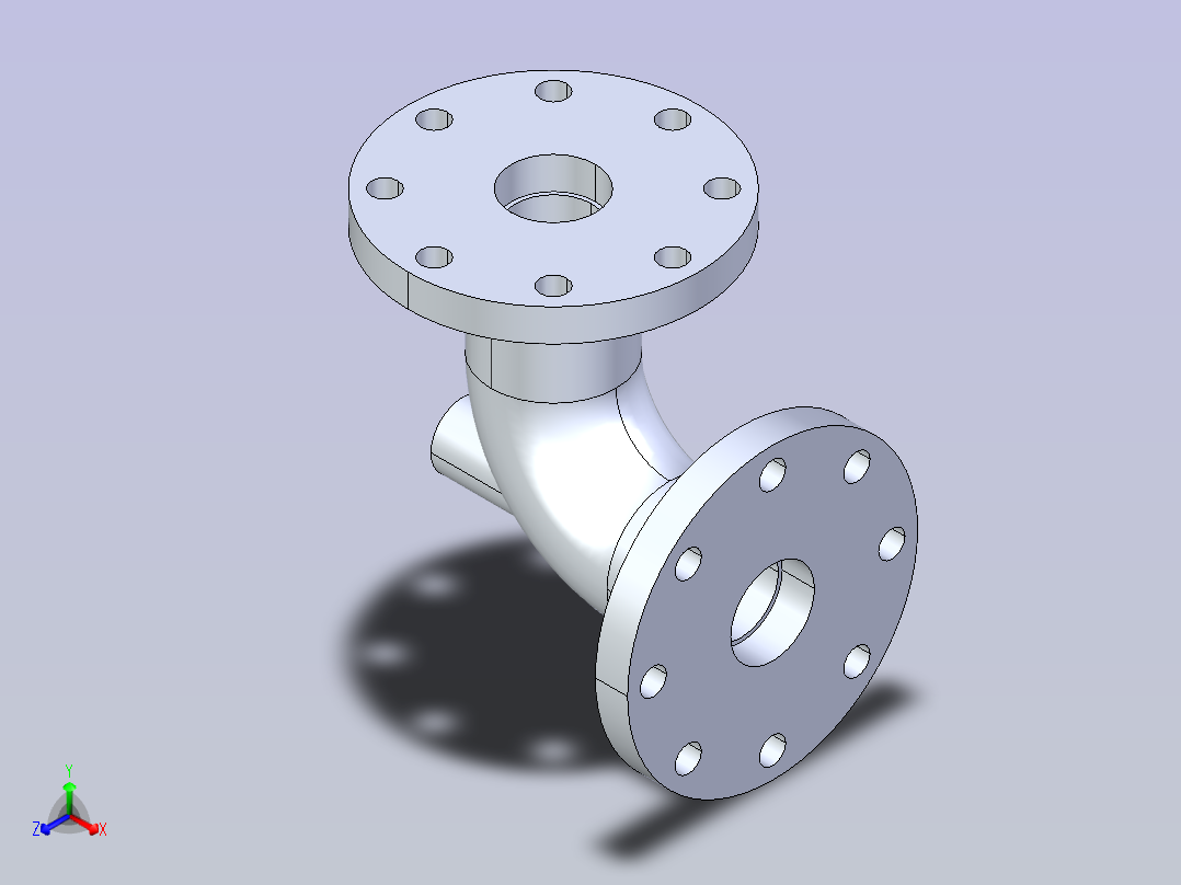 参数化设计的法兰弯头正等轴测图