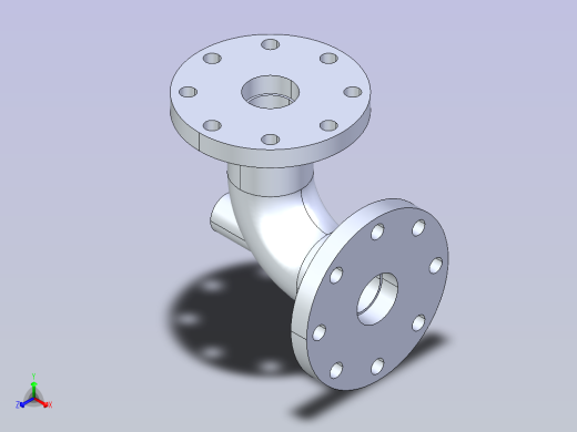 参数化设计的法兰弯头正等轴测缩略图