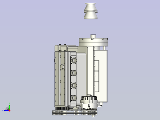 Carburator V8发动机模型3D图纸右视缩略图