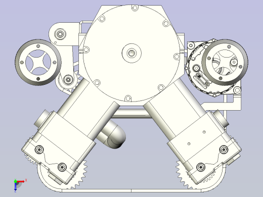 Carburator V8发动机模型3D图纸俯视缩略图