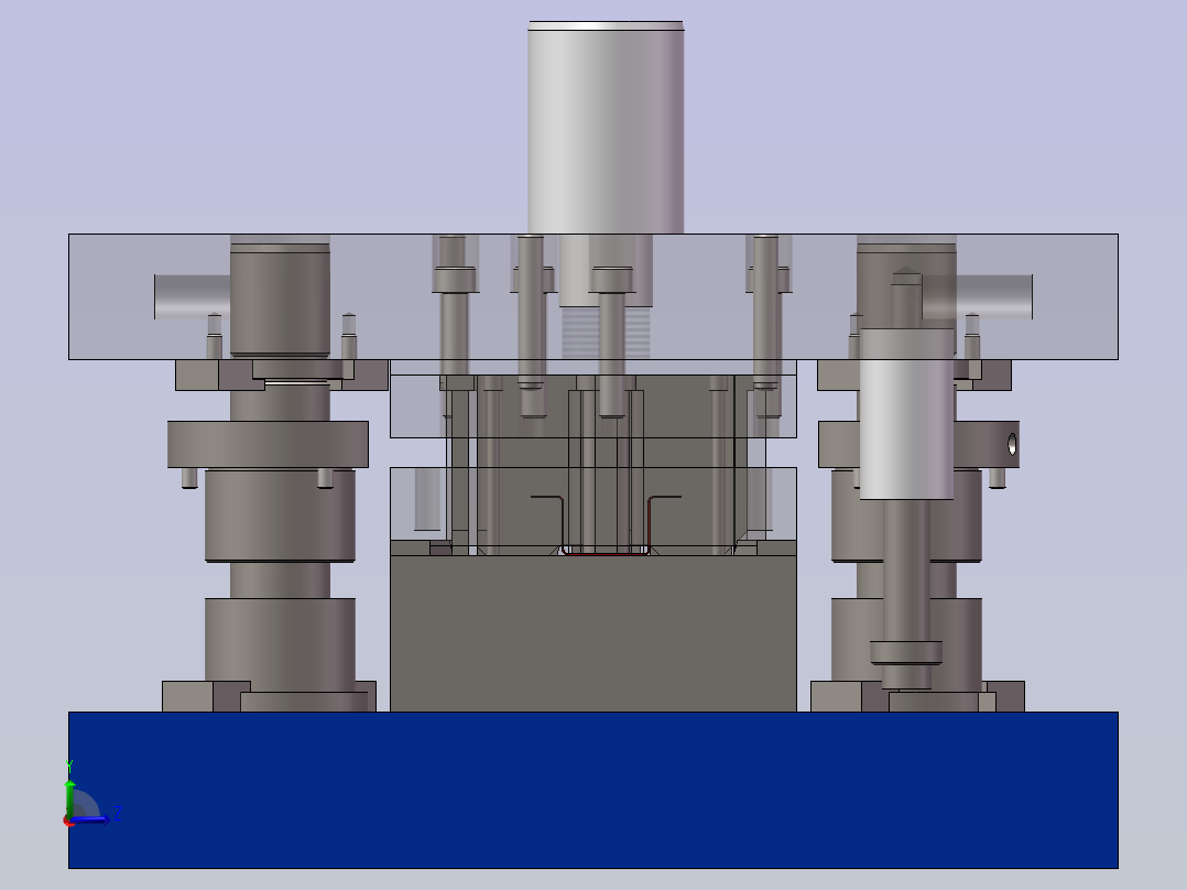 735894-支架弯曲级进模设计=300左视图