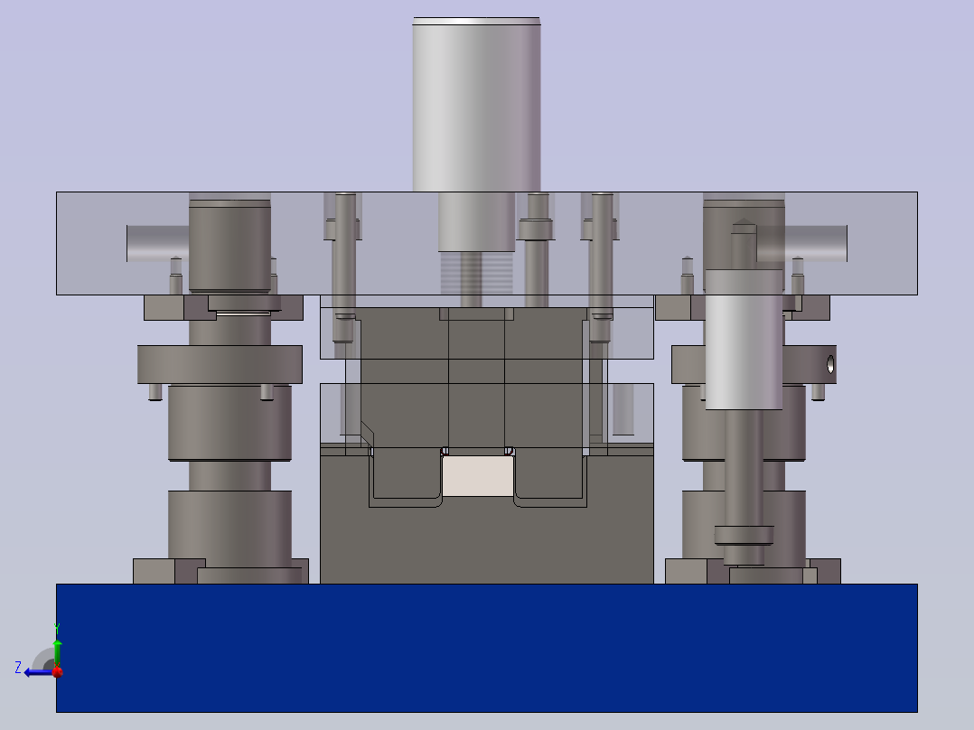735894-支架弯曲级进模设计=300右视图