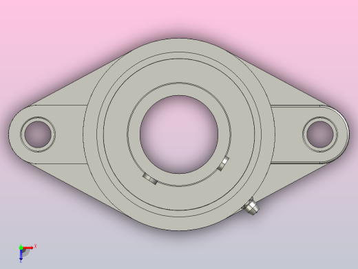 FLU208-PBT-C1塑料菱形轴承座俯视缩略图