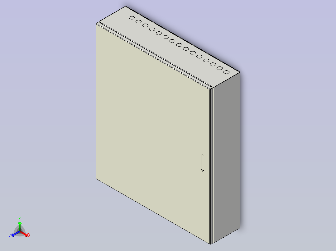 2.0明装箱3D建模正等轴测图