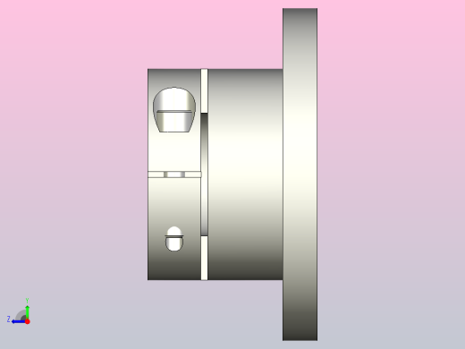 GBJ01-D35导向轴支座（开口型法兰型）右视缩略图