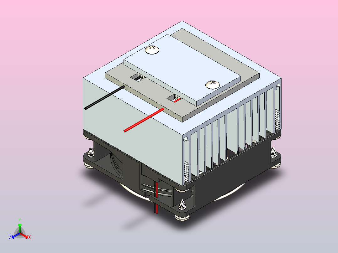 adafruit peltier热电冷却器模块散热器组件12 v 5a 11正等轴测图