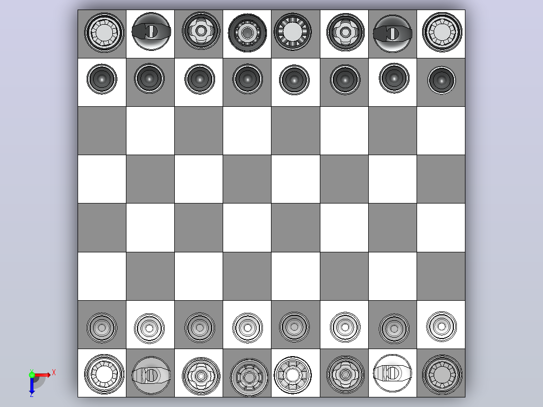 国际象棋俯视图