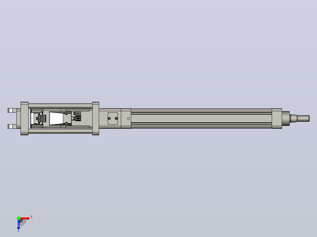轻载电动缸TPA-ESR25-1002C-L200-M-CB-W-P10-C3俯视图