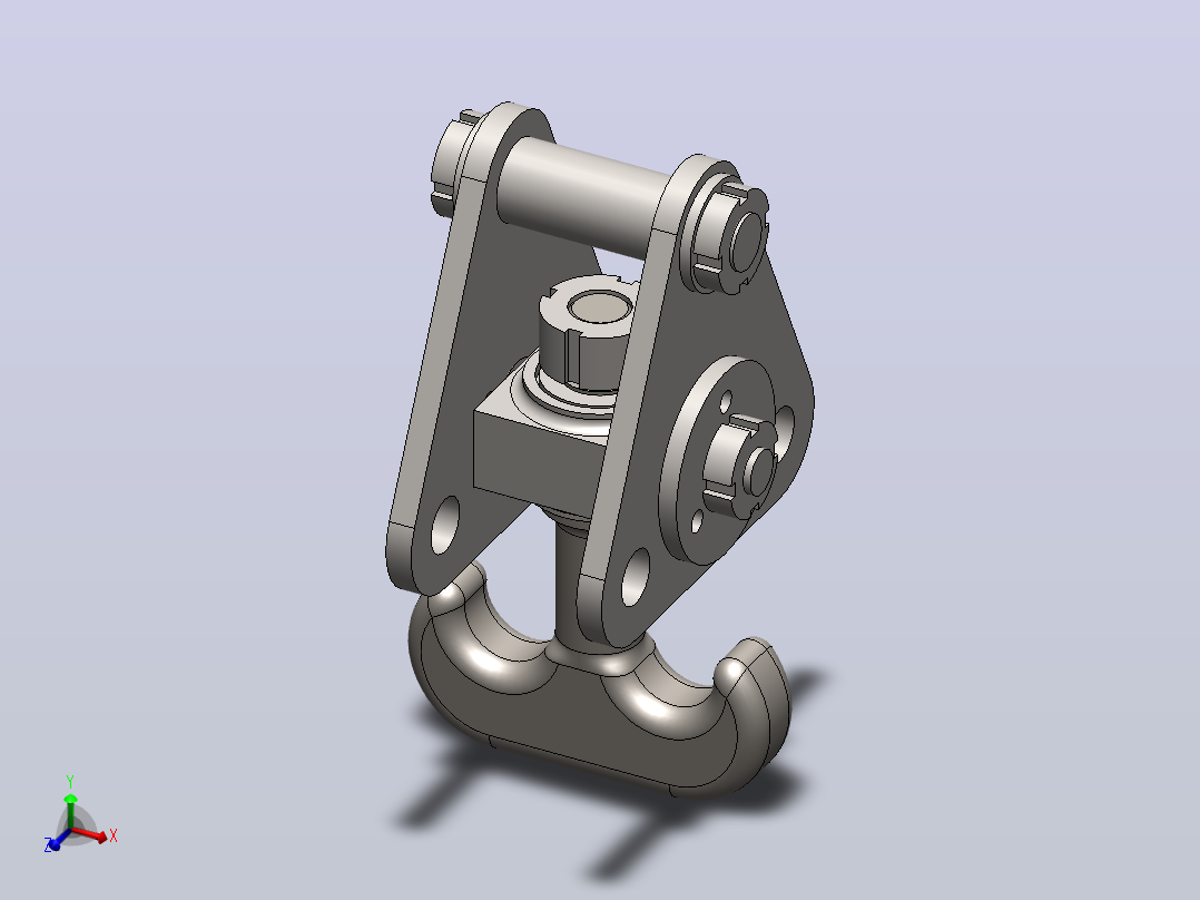 solidworks起重机吊钩主视图