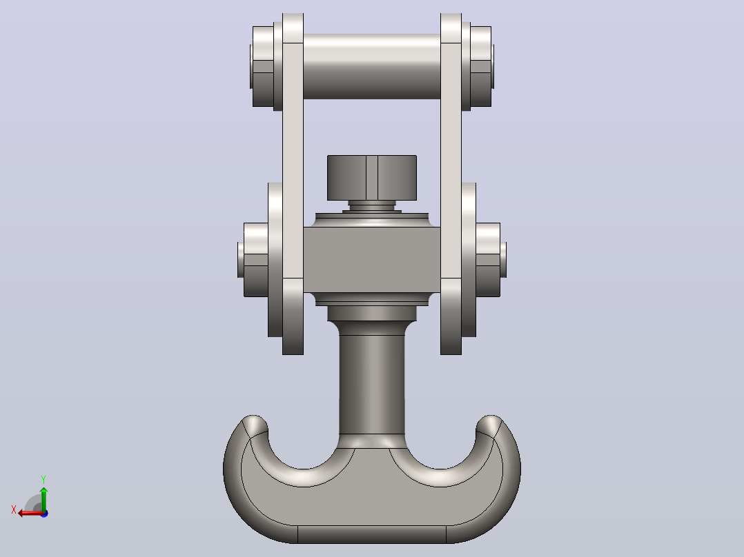 solidworks起重机吊钩后视图