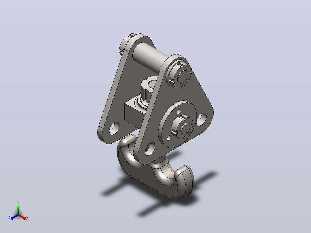 solidworks起重机吊钩正等轴测图