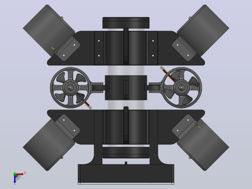 带有3D可打印推进器的ROV俯视缩略图