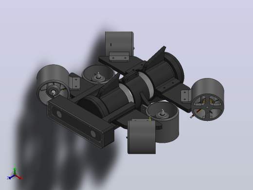 带有3D可打印推进器的ROV正等轴测缩略图