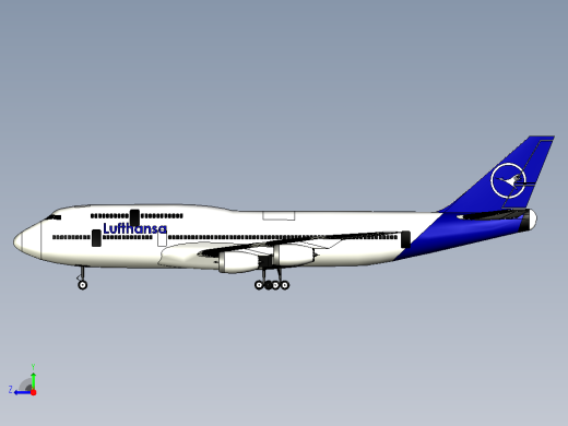 波音 747-400客机右视缩略图