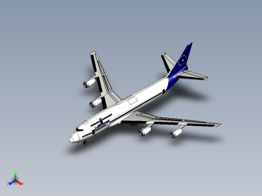 波音 747-400客机正等轴测缩略图