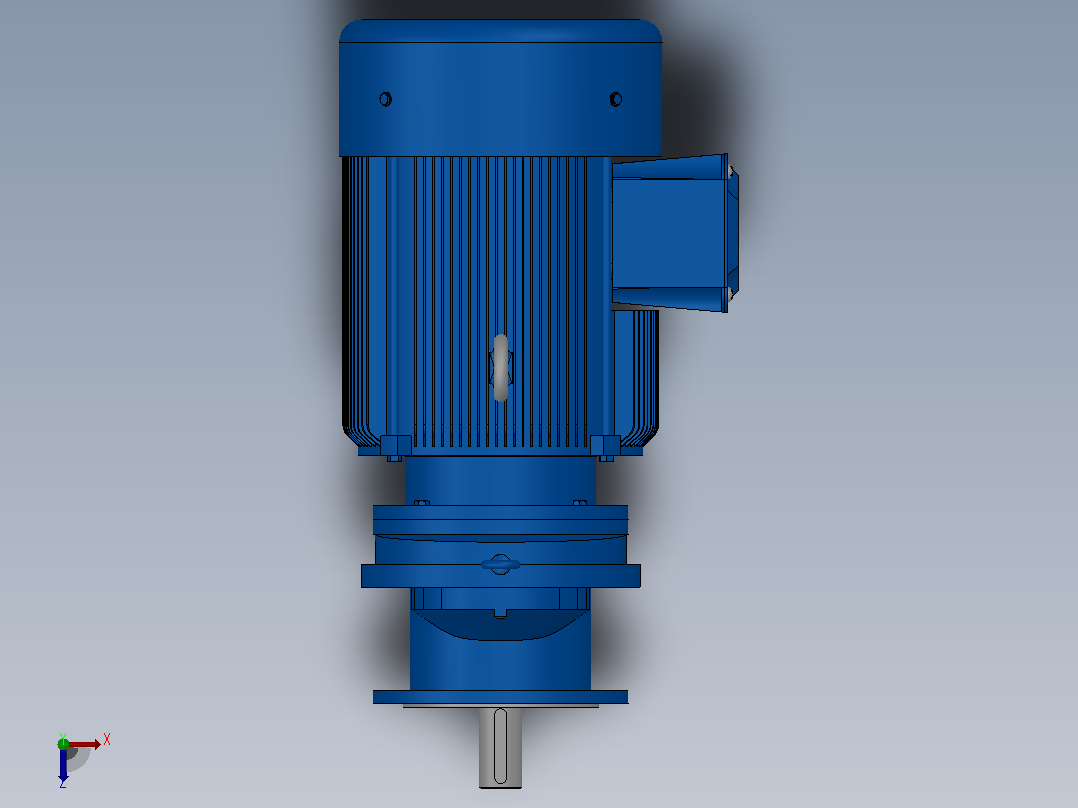 RXF97法兰轴伸式安装斜齿轮减速机RX97-Y22-4P-180L-M1-0°-Φ300俯视图