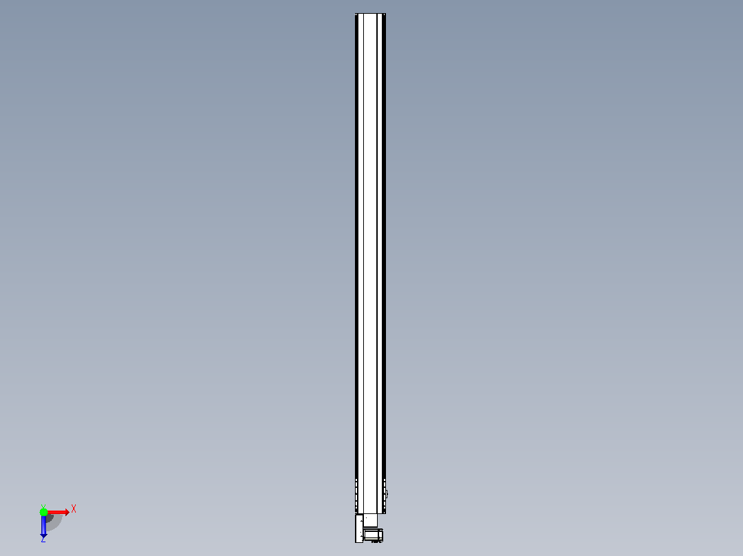 皮带直线轴半封闭可选导轨TPA-HNB-202D-140-L2950-ML-C-P75-N3俯视图