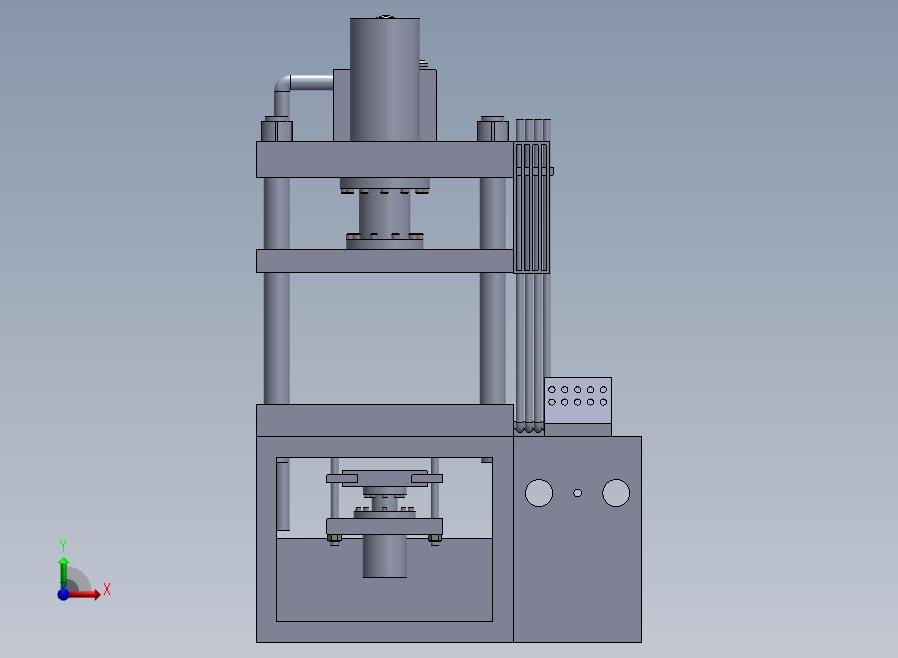 A44-液压拉伸机前视图