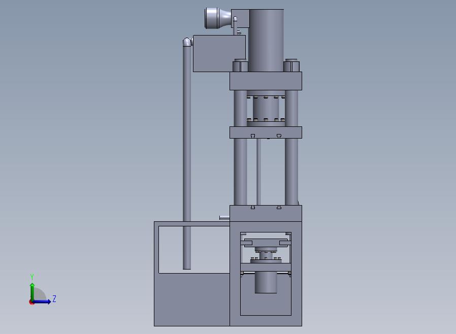 A44-液压拉伸机左视图