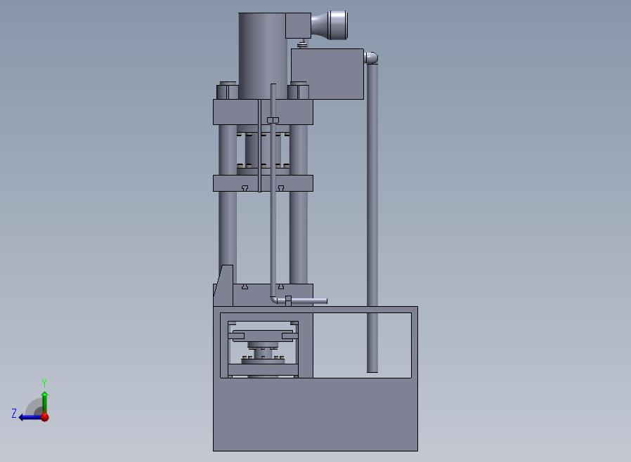 A44-液压拉伸机右视图
