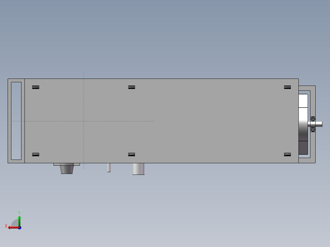 马铃薯去皮机设计含SW三维图后视图