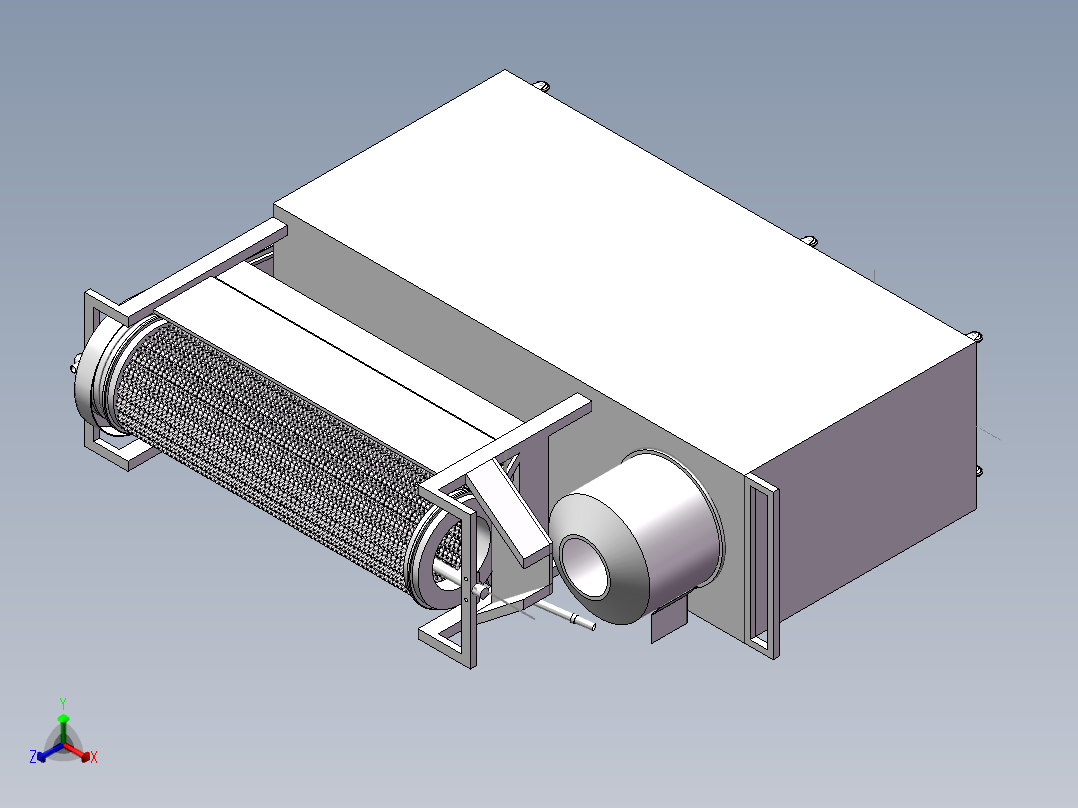 马铃薯去皮机设计含SW三维图正等轴测图