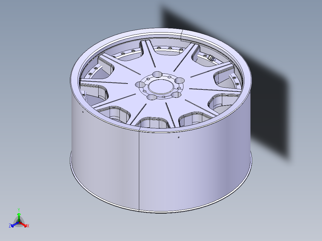 catia 飓风轮胎主视图
