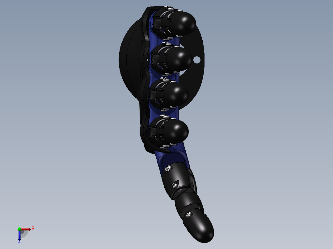 仿生手臂设计 非标机械自动化3D三维图纸俯视图