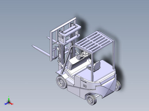 3吨叉车正等轴测缩略图