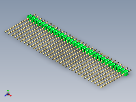 彩色公头100mil（2.54mm）系列-DS1021_green_1x31p_100mil_Type19_rev1.0