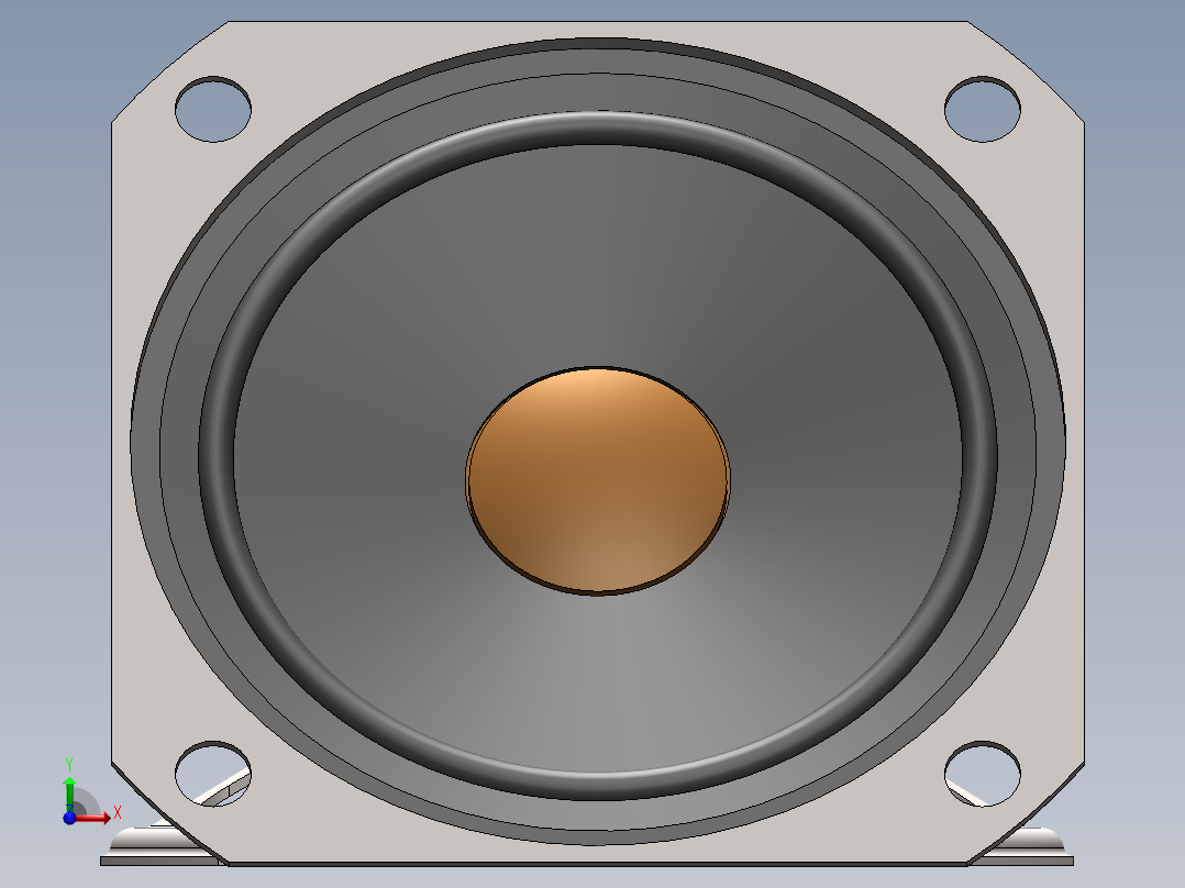 扬声器-喇叭前视图