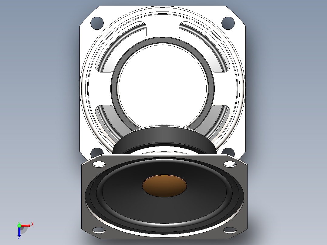 扬声器-喇叭俯视图