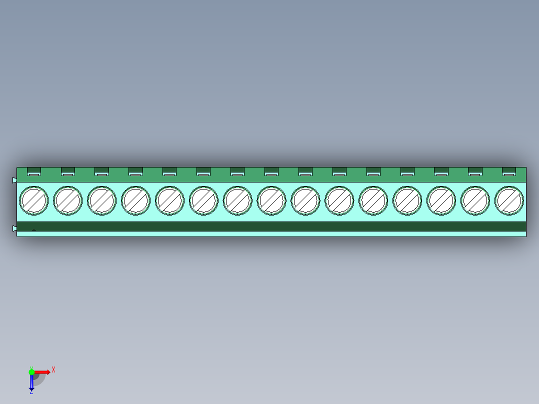 DEGSON DG128 系列 5.07.5mm 接线端子-DG128-5.0-15P-14-00AH俯视图