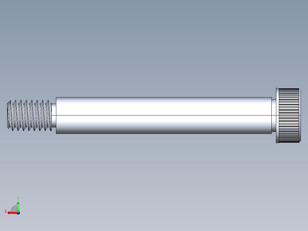 内六角螺螺栓-SB 0.3125-18 x 2.25后视图