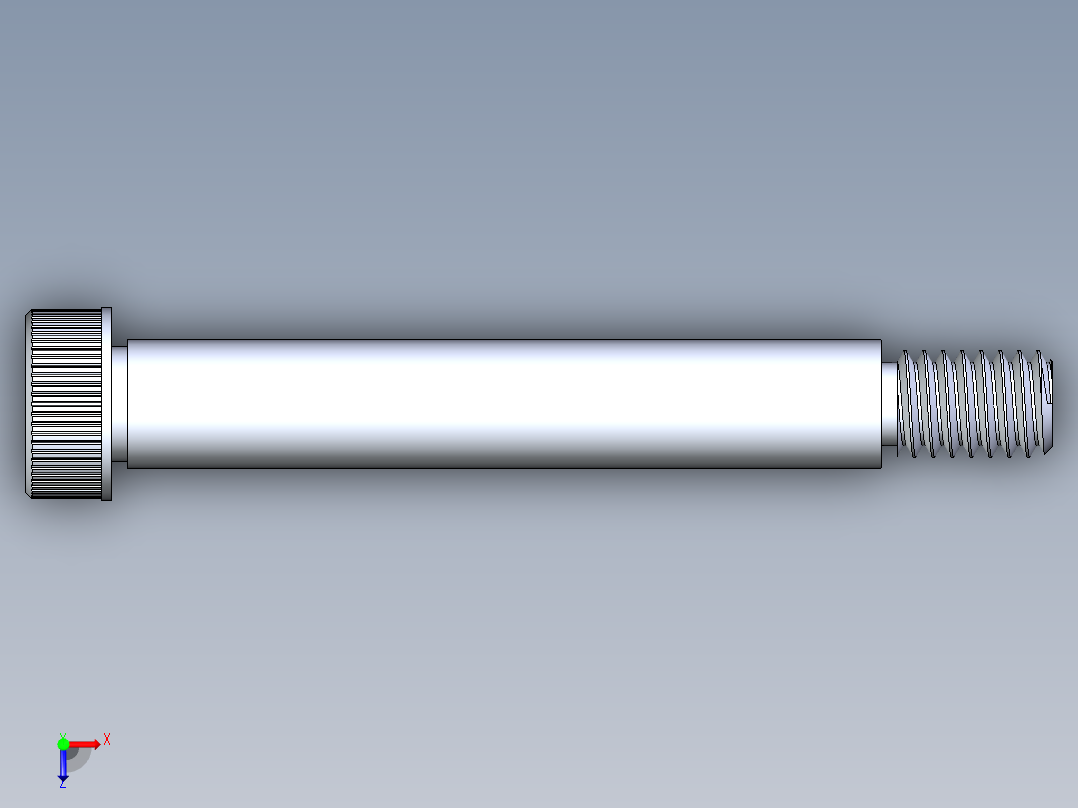 内六角螺螺栓-SB 0.3125-18 x 2.25俯视图