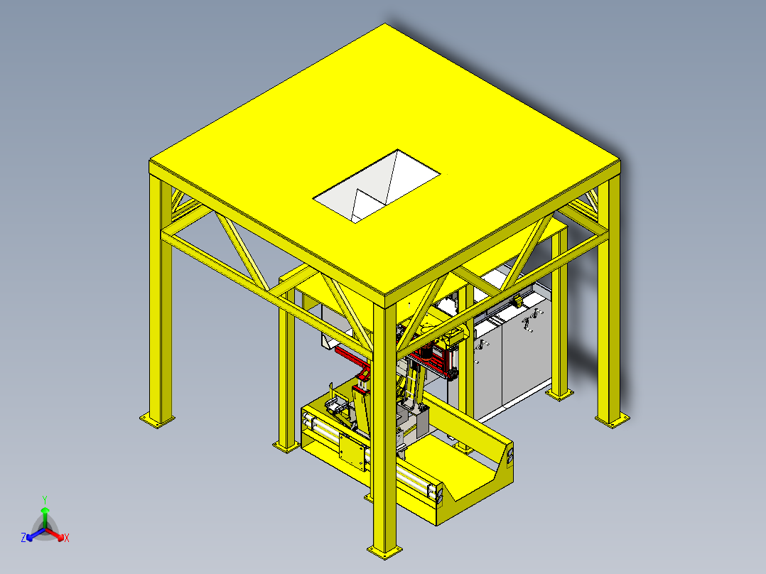 全自动包装秤制袋机总装图