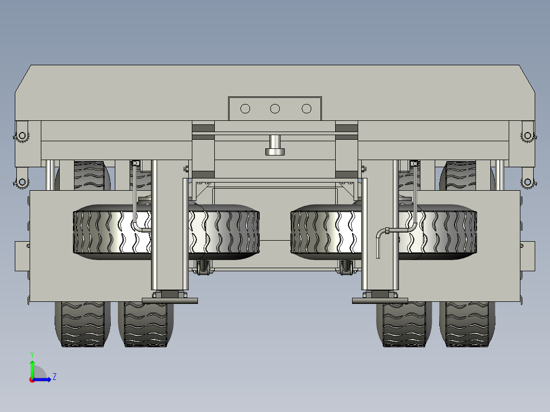 17.5大板挂车三维总装左视图