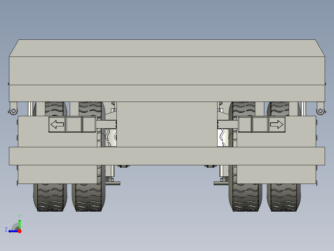 17.5大板挂车三维总装右视图