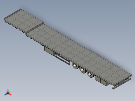 17.5大板挂车三维总装正等轴测缩略图