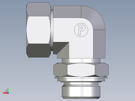 卡套式工业通用硬管接头EO_Adjustable_Locknut_elbow_WEE28LRCF后视缩略图