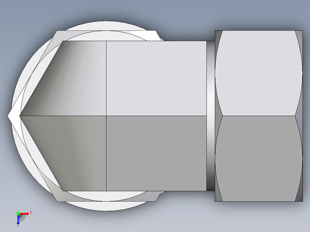 卡套式工业通用硬管接头EO_Adjustable_Locknut_elbow_WEE28LRCF俯视图