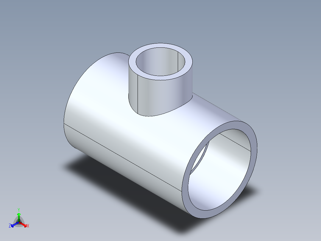 CPVC管件02-Sch80_ReducingTee_SxSxS_9801-249_2in x 1in主视图